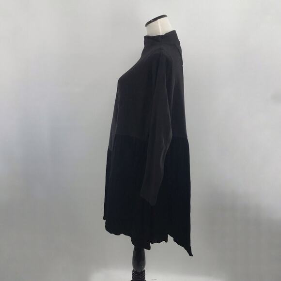 Urban by Alembika Asymmetrical Black Funnel Neck Dress XS - Picture 5 of 9